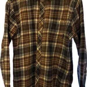 Billabong Plaid Flannel Shirt Mens L Stretch